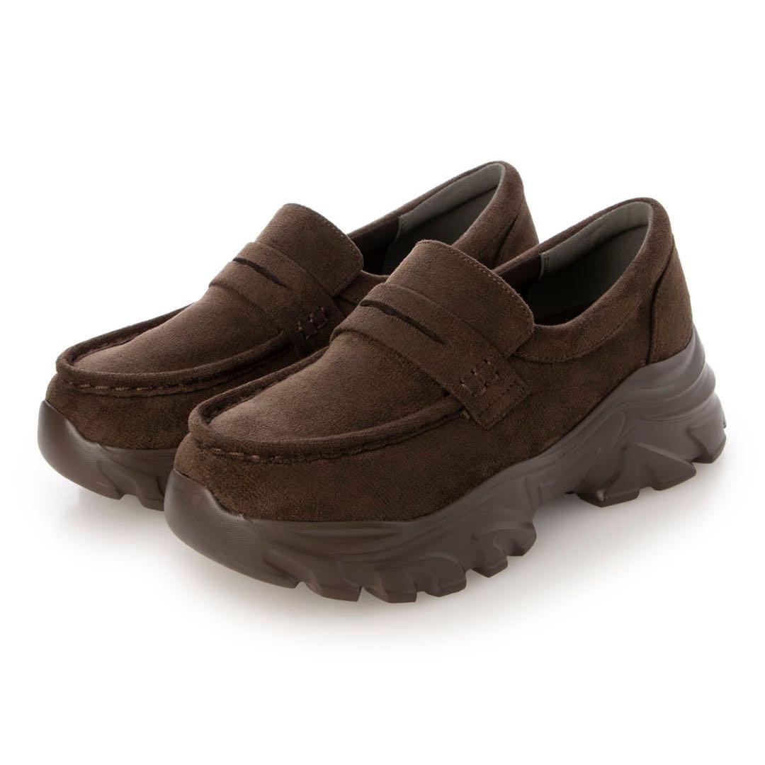 ☘︎ EVOL ブラウンローファー厚底ソール 23.5cm ☘︎