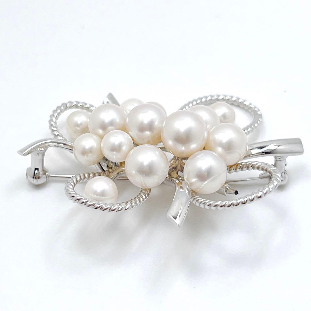 極美品✨MIKIMOTO ミキモト アコヤパール ブローチ コサージュ