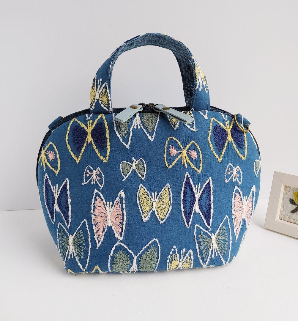 1点のみ ミナペルホネン レア スカイフラワー ミニサイズバッグ ミナペルホネン sky flower ミニバッグ navy | Lin total fashion