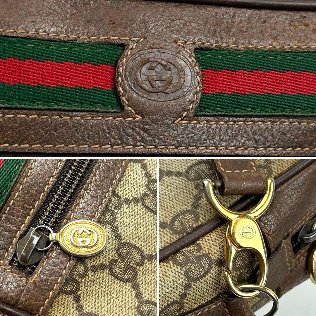 美品】グッチ ショルダーバッグ GGスプリーム シェリーライン PVC