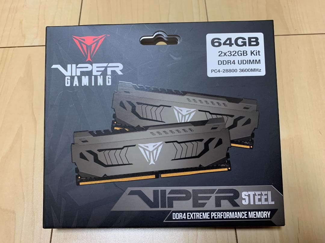 Viper Steel 64GB DDR4メモリーキット Patriot Viper Steel DDR4 64GB (2X32GB) 3600MHz Desktop Gaming
