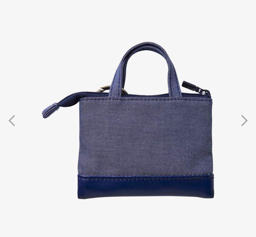 ファミリア familiar ミニデニムバッグ ブルー 青 パスケース ミニ財布