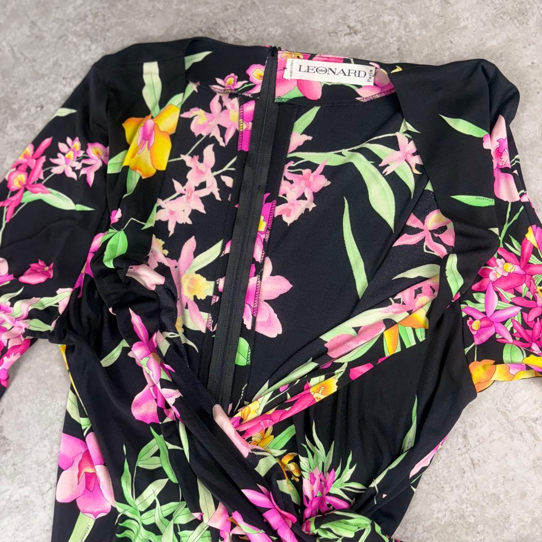 LEONARD レオナール シルク 100% ワンピース 4 花柄 - メルカリ