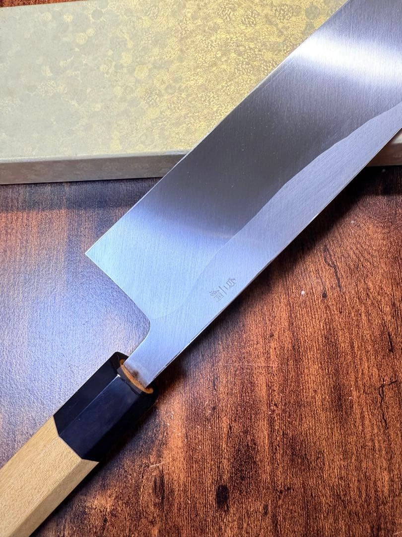 堺打刃物】身卸 出刃 白ニ鋼 包丁 9寸 水牛八角柄 - メルカリ
