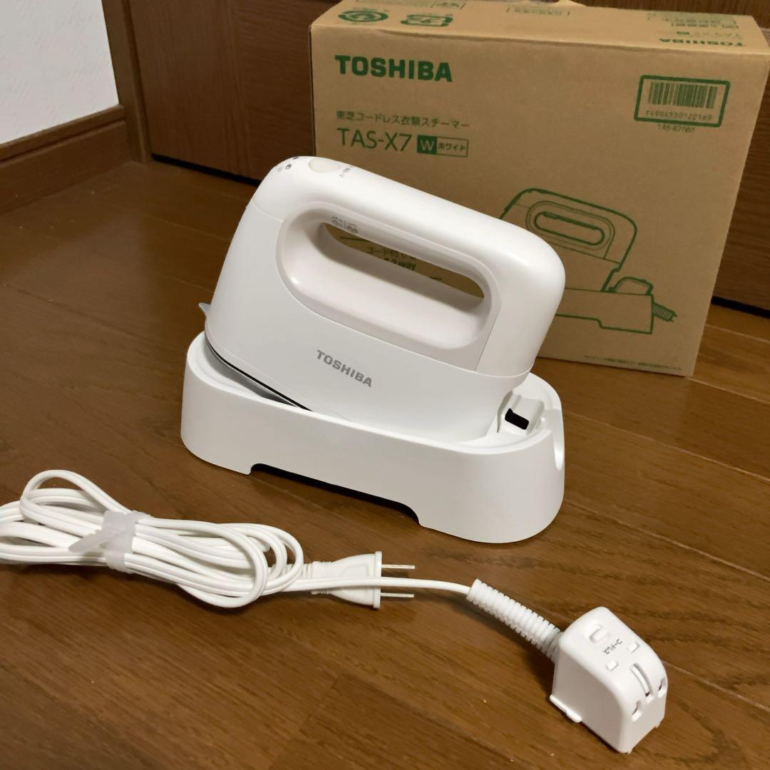 TOSHIBAコードレス衣類スチーマー/アイロン TAS-X7 美品 - メルカリ