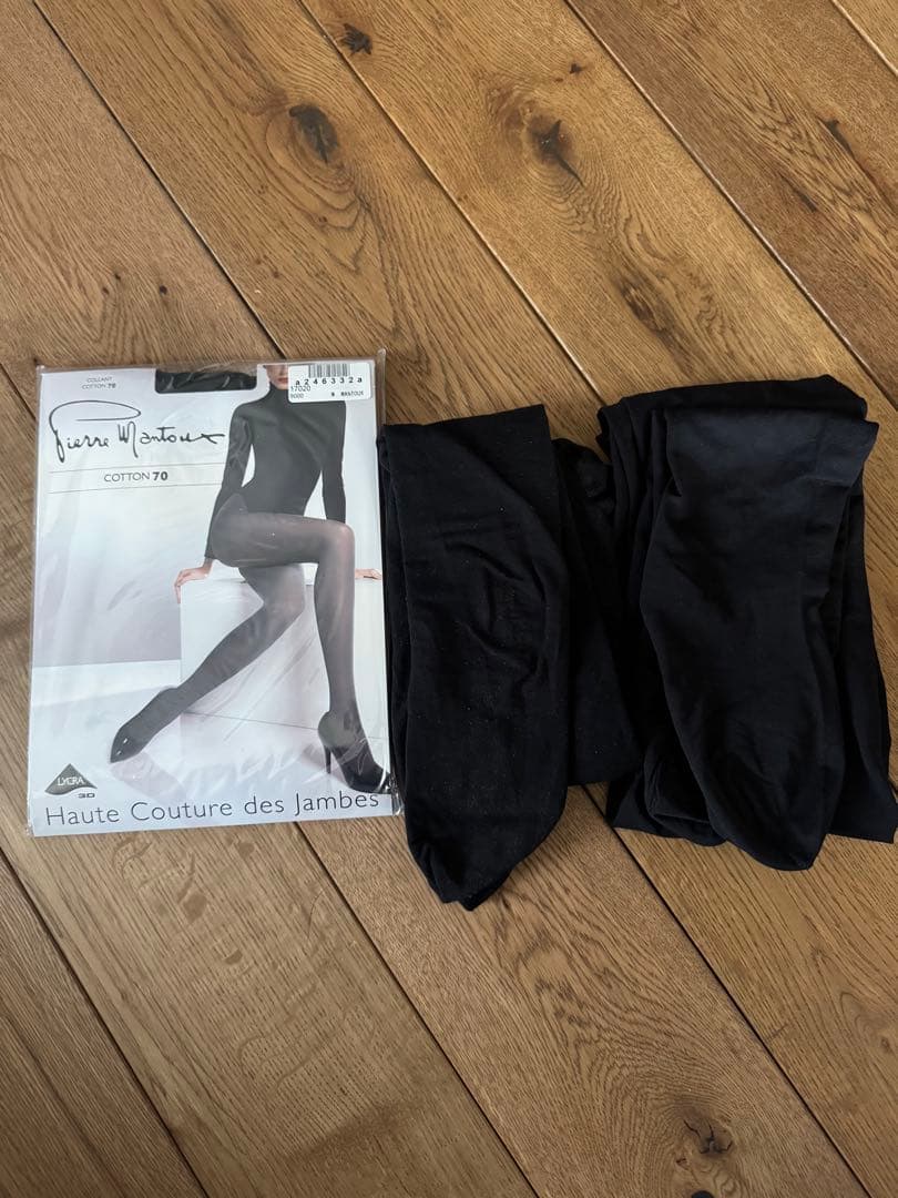 新品未使用　ピエールマントゥー コットンタイツ ブラック 3点セット ネコポス対応(2点まで)』Pierre Mantoux ピエールマントゥー コットン