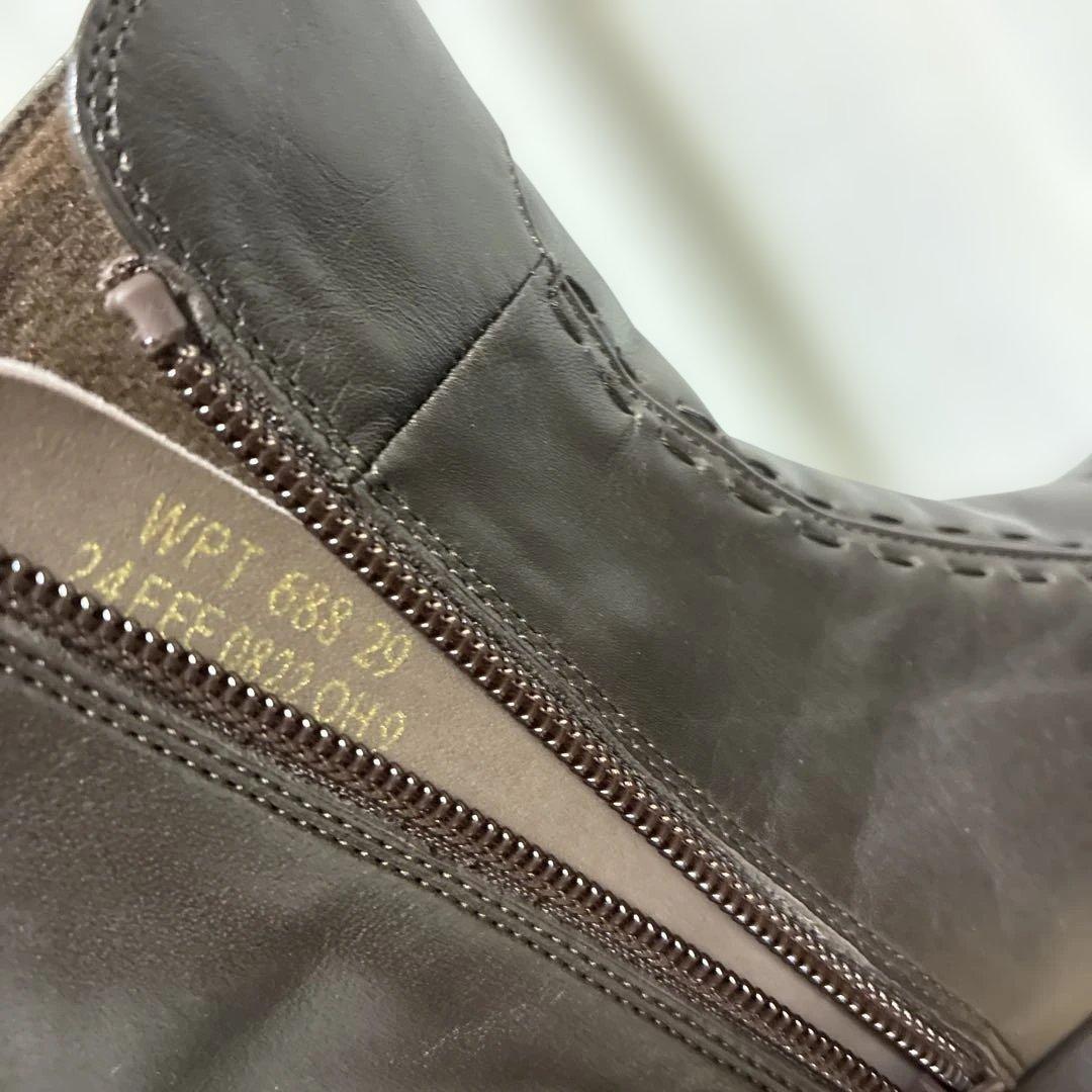 pedala ぺダラ 24cm レザー ショートブーツ ブラウン EEE 茶 - メルカリ