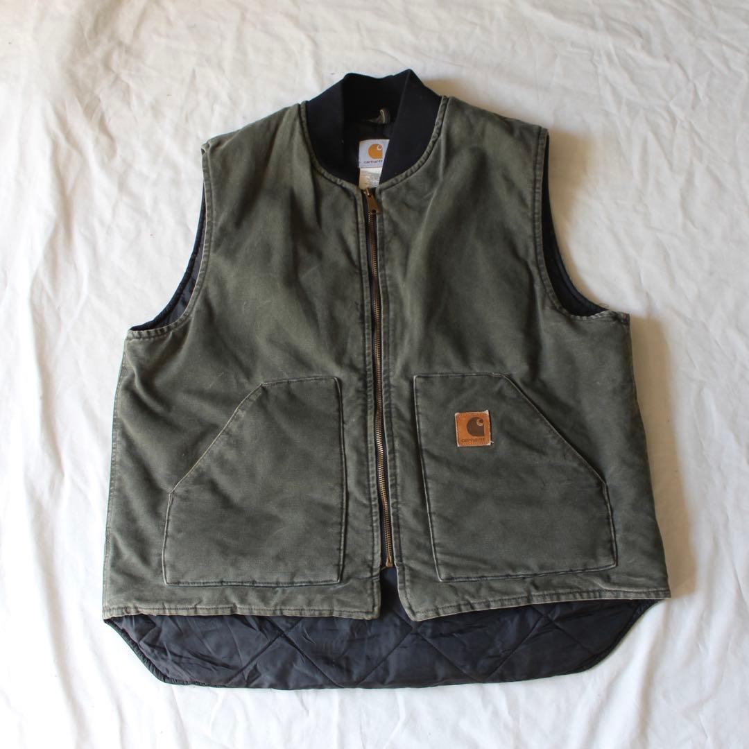usa製 雰囲気系 Carhartt ダックベスト MOS モスグリーン XL アメリカ製 Carhartt ダックベスト モスグリーン Size (XL) – frgeek