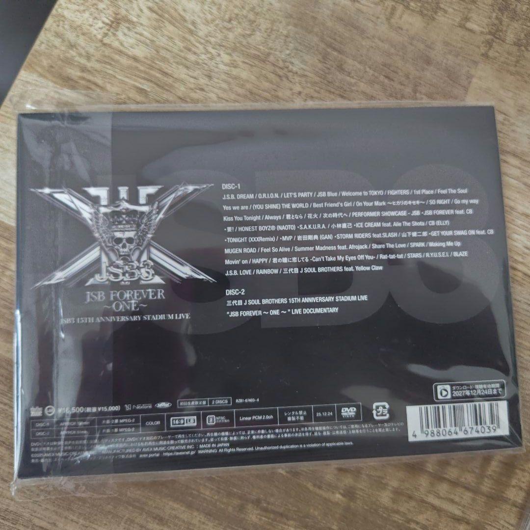 JSB FOREVER～ONE～三代目スタジアムライブ FC受注生産限定DVD - メルカリ