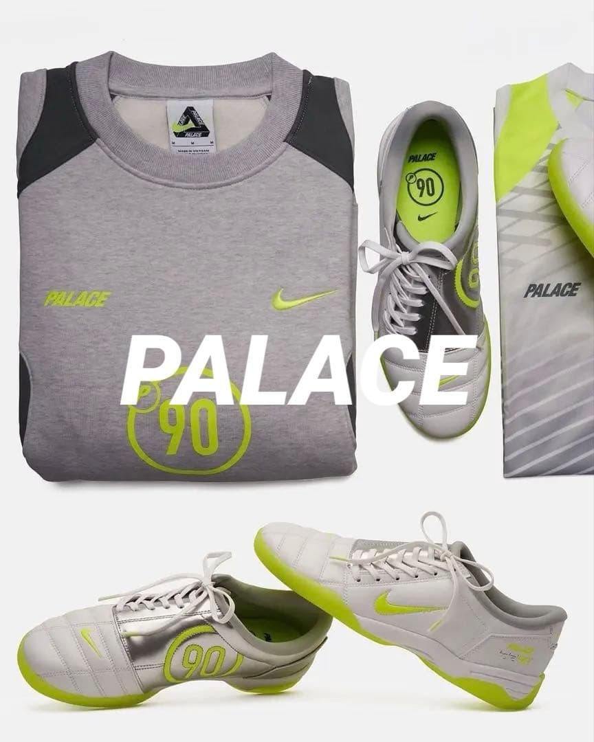 パレス ナイキ Total P90 Crew グレーマール スウェット フーディ