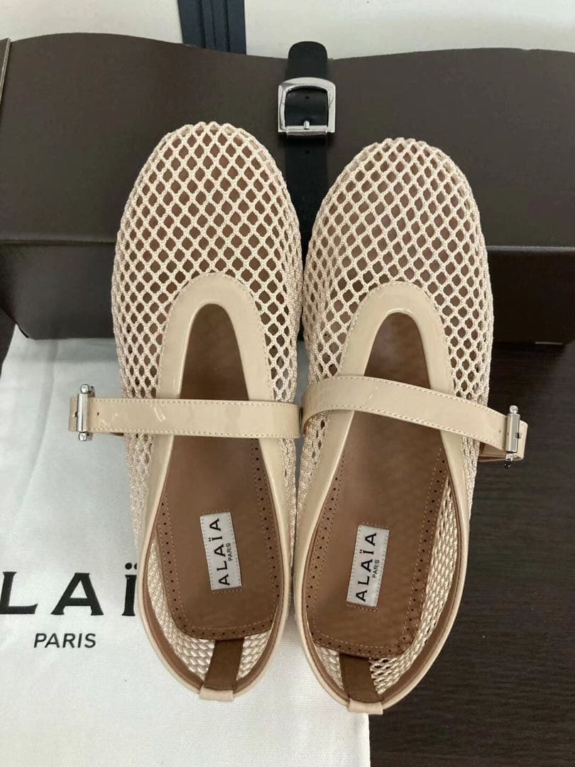 Alaia アライア フィッシュネット バレリーナ 36 ALAÏA/アライア通販 | フィッシュネット フラットバレエシューズ【送料