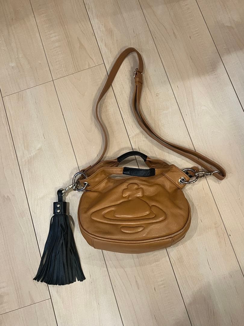 yamamoto　ヴィヴィアン　キャメル レザー バッグ Vivienne Westwood（ヴィヴィアンウエストウッド） アコードバッグ