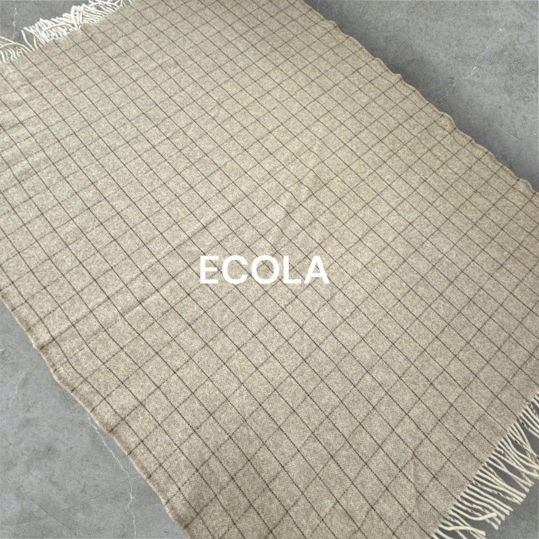 ECOLA ブランケット チェック ウール WOOL ベージュ ブラウン 楽天市場】エコラ / ブランケット シングル [ECOLA] : scope version.R
