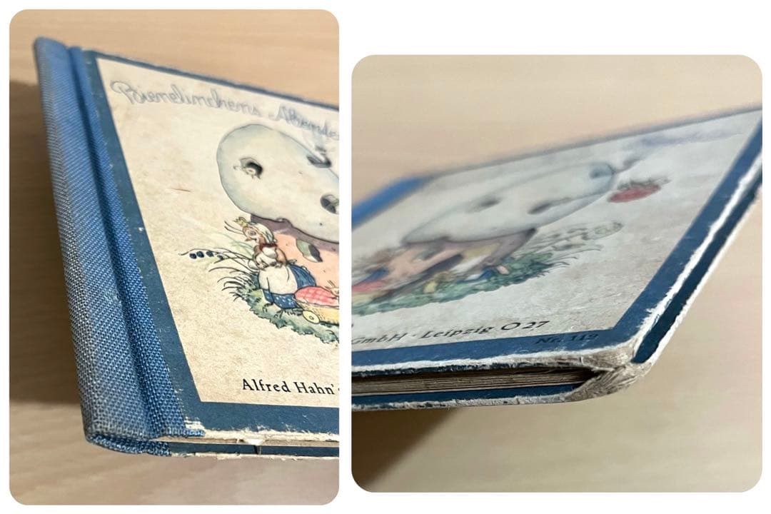 No.214希少 ドイツ 古書 絵本 児童書 昆虫の妖精 自然 アンティーク