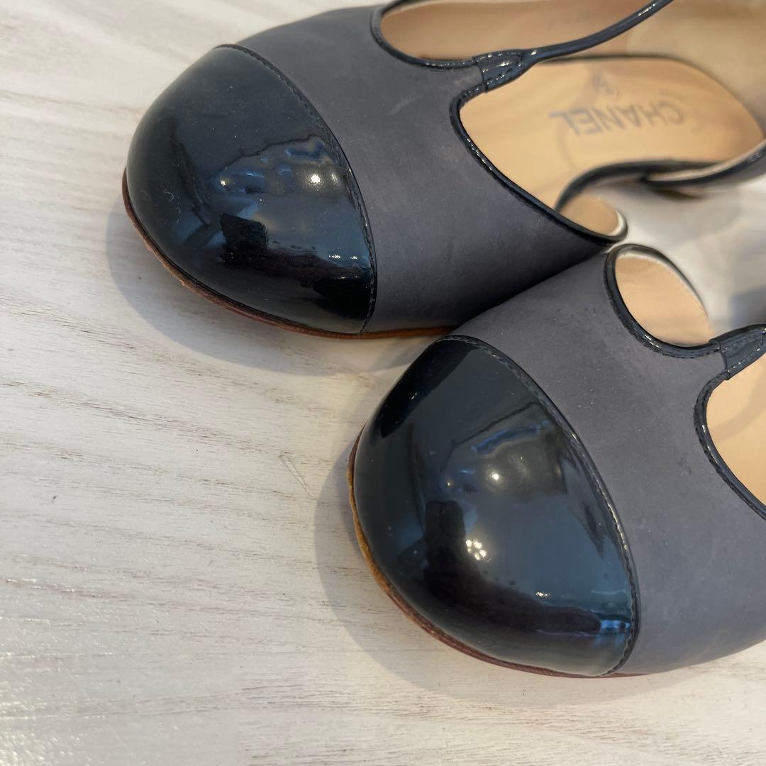 シャネル CHANEL G28651 フラットシューズ 35 1/2C