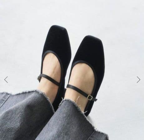 ルタロン　スクエアソフトメリージェーン 　ブラック 23.5cm