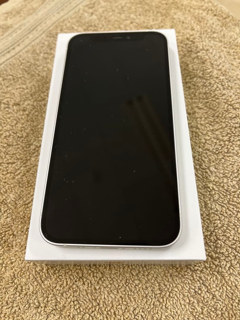 iPhone 12mini 外観凄い綺麗！でもジャンク！ iPhone12miniブルー128GB…画面緑ライン入ってるジャンクだけどこの青