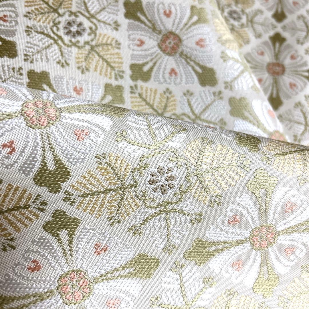 正絹　袋帯《花紋様》