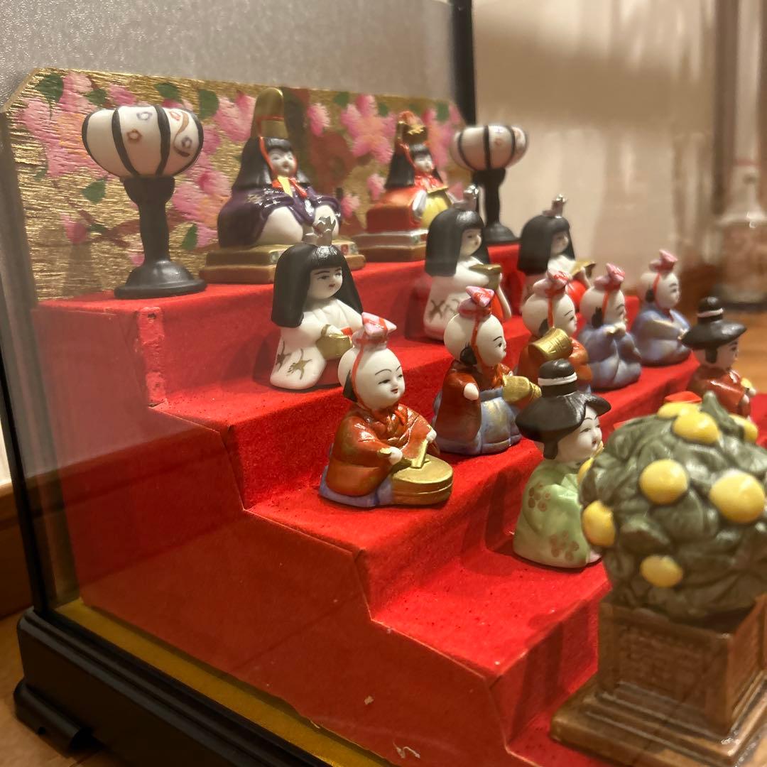 貴重❗️瀬戸焼 川本正義作 陶製 雛人形 ケース付き‼️