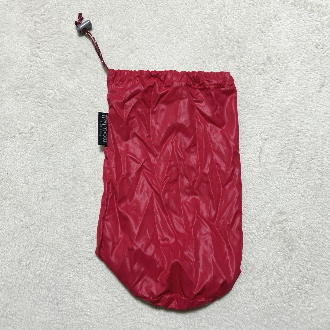 美品 モンベル down jacket parka green/red 収納袋付 - メルカリ