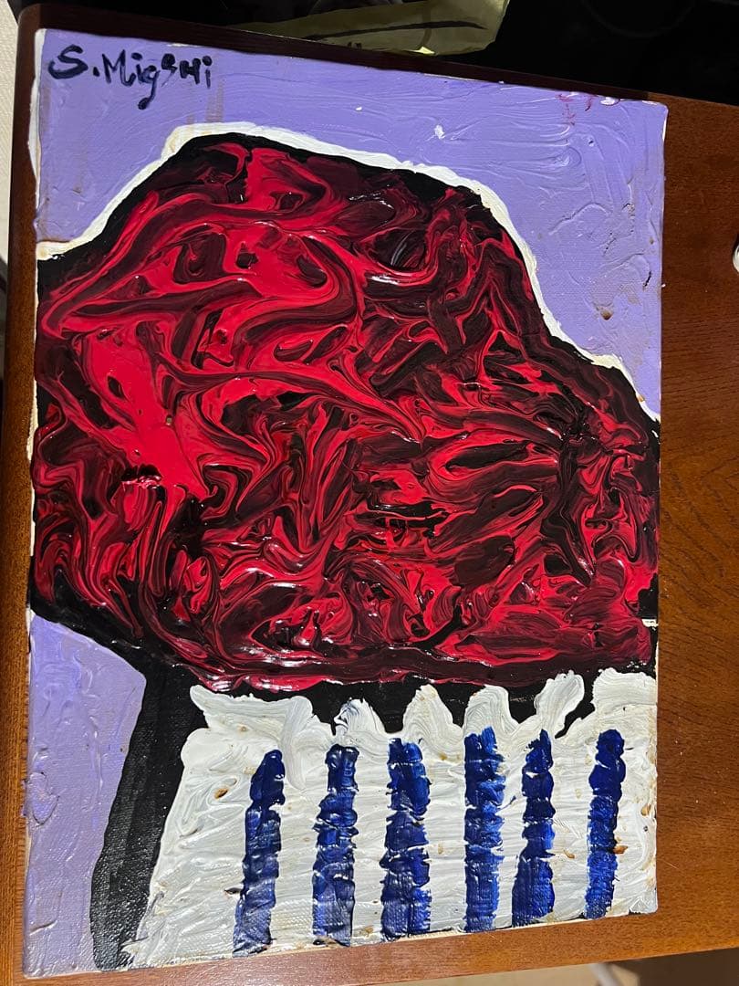 S. Migahi 油彩画 三岸節子の作品 花 - メルカリ