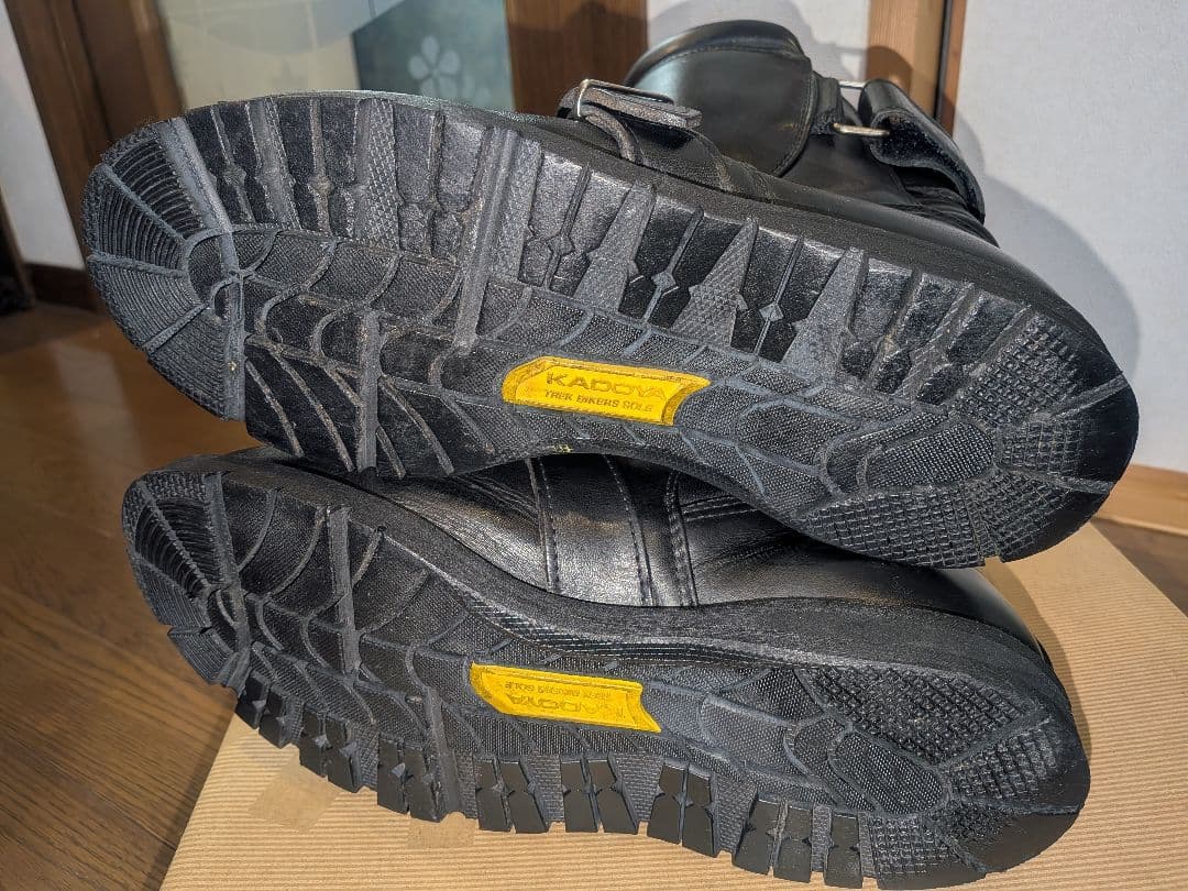 KADOYA BLACK ANKLE ライダーブーツ 25.5cm