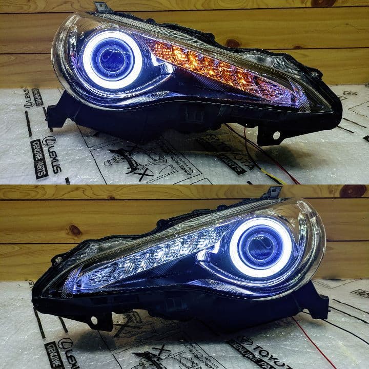 86 ZN6 ヘッドライト イカリング シーケンシャル RGBカラーアイ - メルカリ