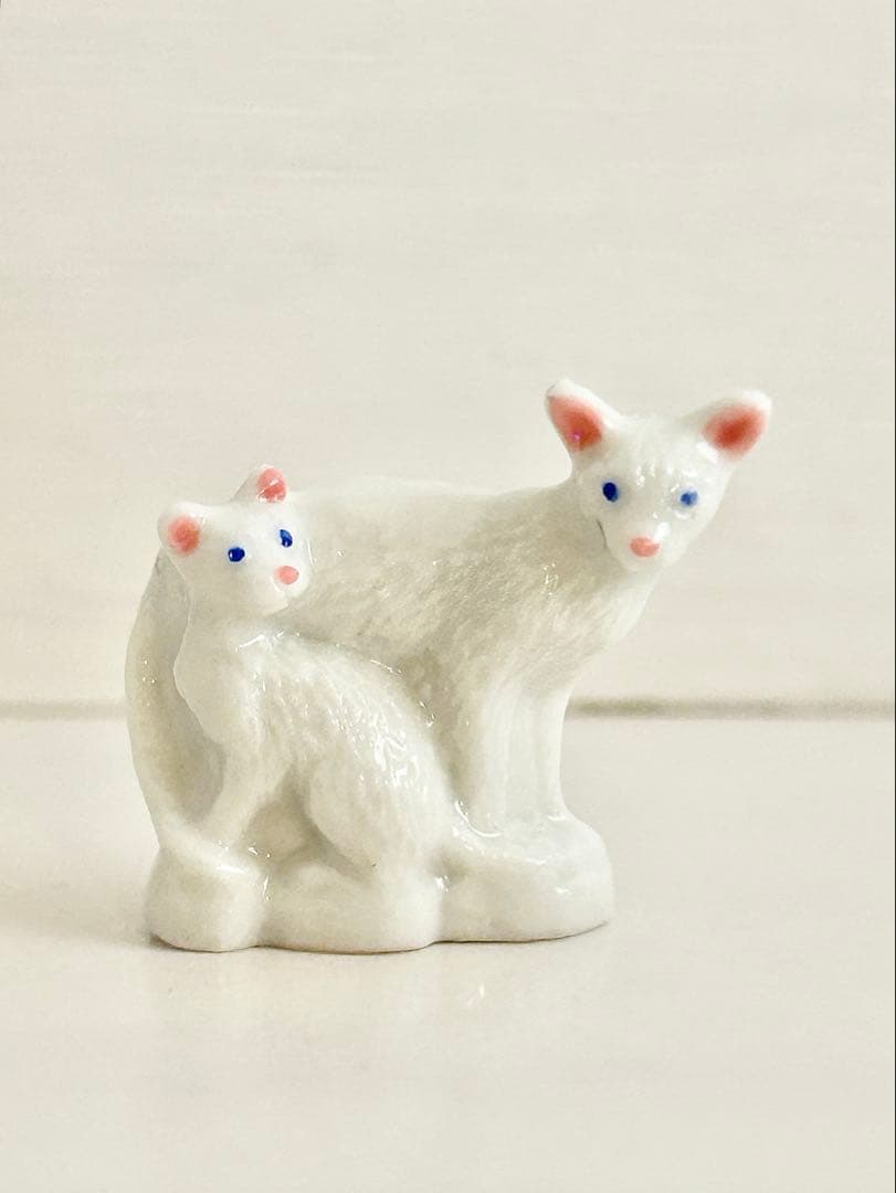 希少】アトラス 猫のフェーブセット ネコ フェーヴ フランス製陶器