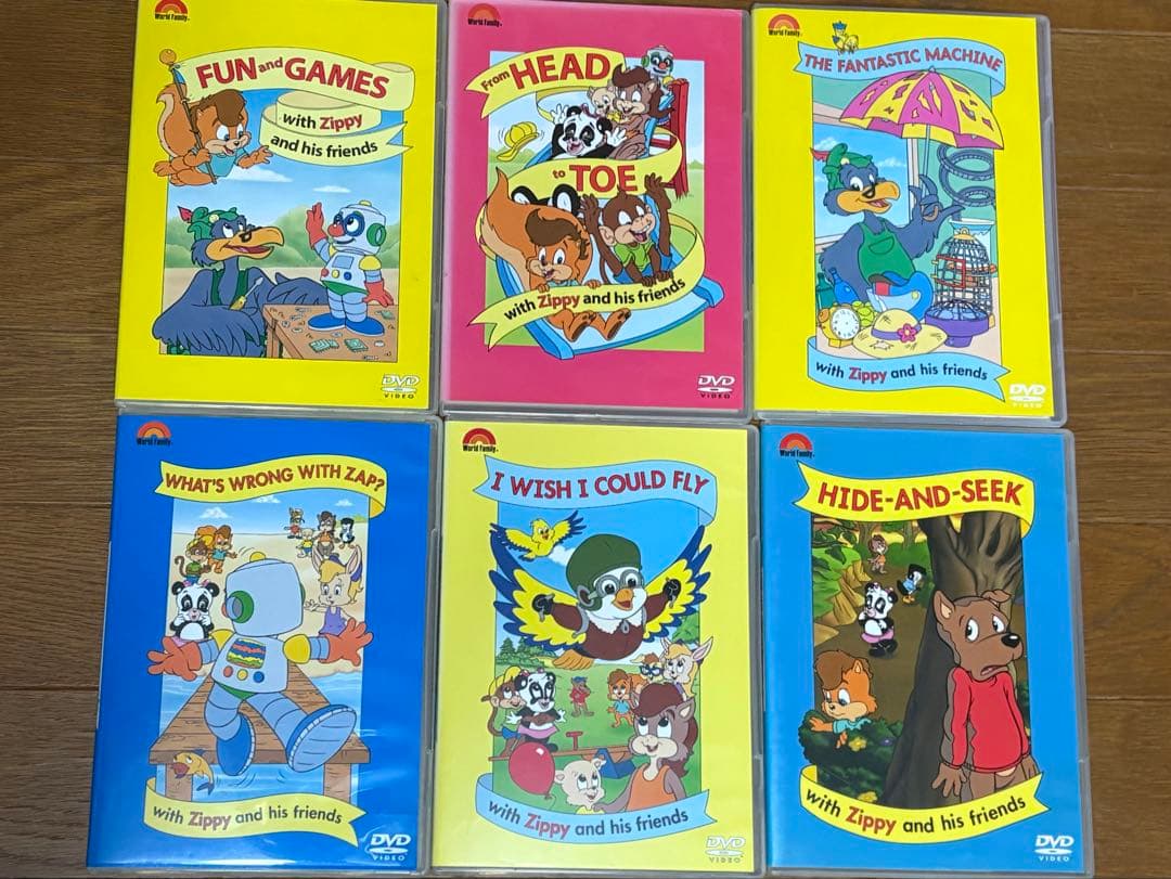 DWE 会員限定 ディズニー英語システム Zippyと仲間たちDVDセット6枚