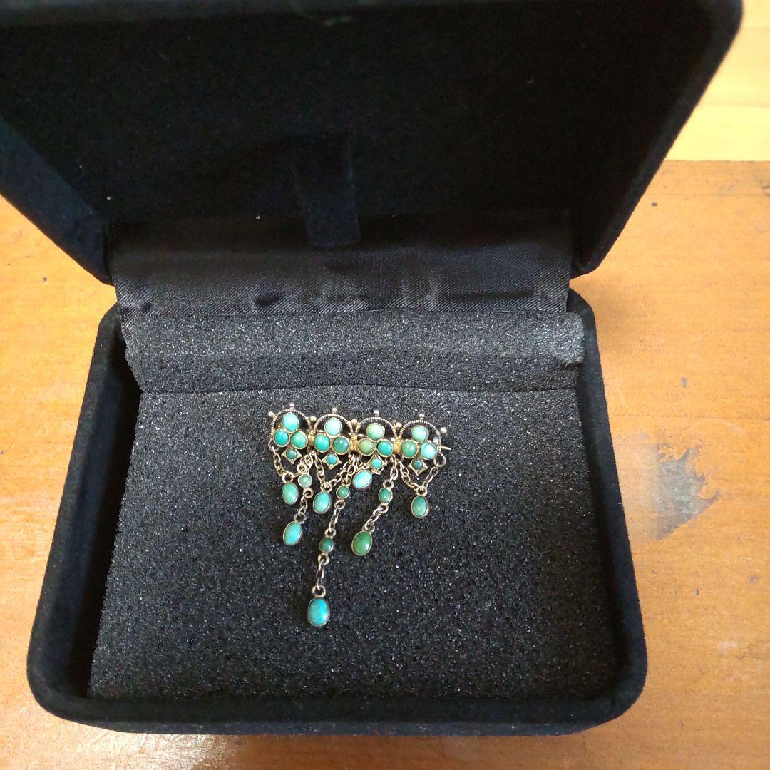 M*i様 アニーズ　アンティーク　トルコ石　ブローチ 4159451812514339b59766c31c304a