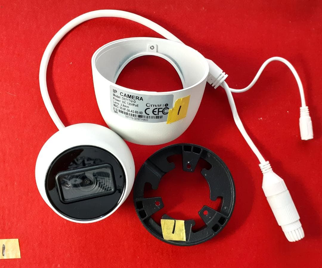 【良品】防犯IPカメラ①　HS-D071TQ-D　ホワイト 取付ブラケット付 hi-sharp 昇銳HS-D071TQ-D 網路攝影機IPCAM 2MP 1080P 2.8MM 球形- 精