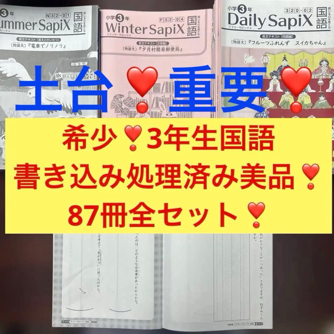 ㉓み　サピックス　SAPIX 3年　国語　テキスト　一年分フルセット ㉓み サピックス SAPIX 3年 国語 テキスト 一年分フルセット - メルカリ