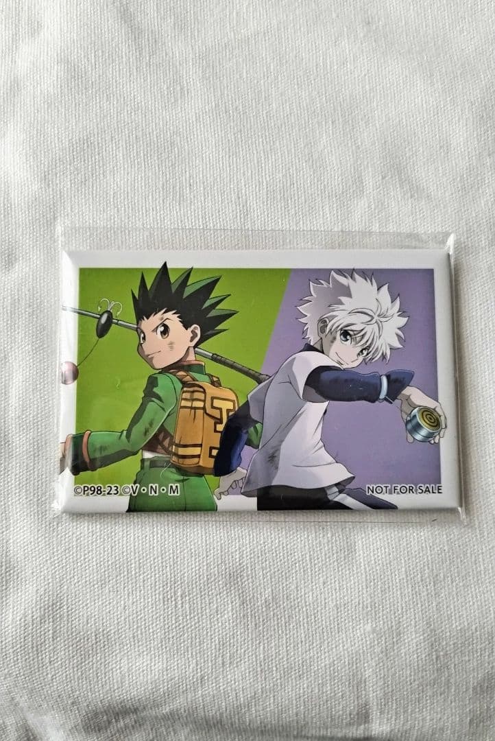 HUNTER×HUNTER 戦う背中ver. ゴン&キルア スクエア缶バッジ - メルカリ