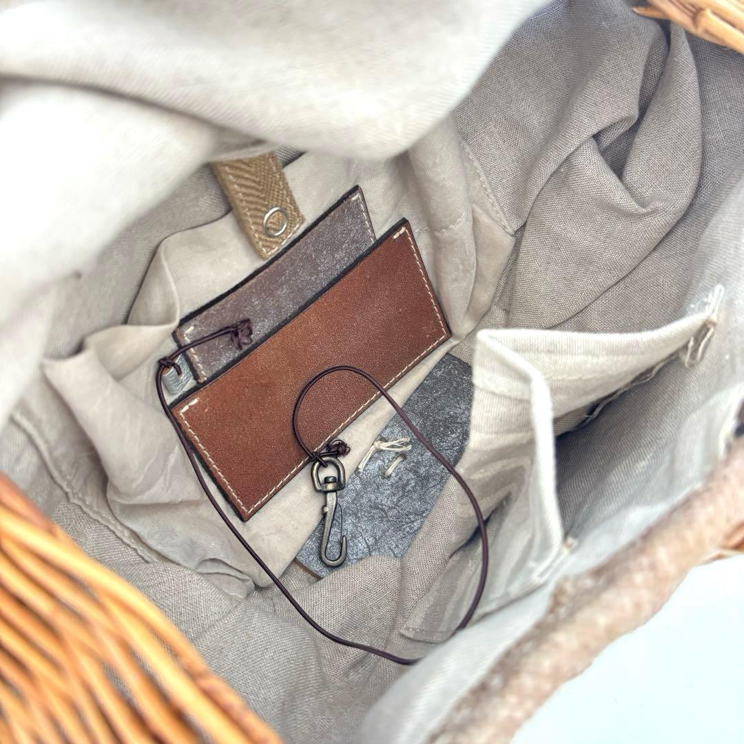 希少レア】エバゴス チャーム カゴバッグ マルシェ 帽子型 パナマ