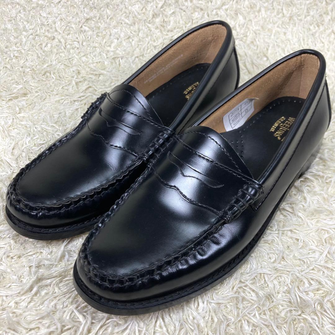 『未使用級』G.H.BASS ローファー 革靴 ブラック レザー 24.5