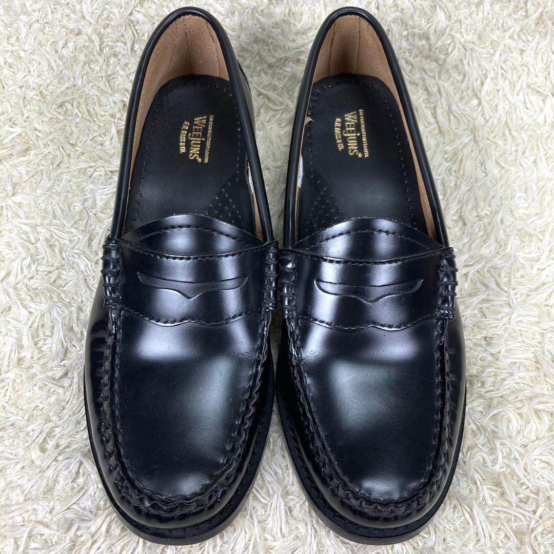 『未使用級』G.H.BASS ローファー 革靴 ブラック レザー 24.5
