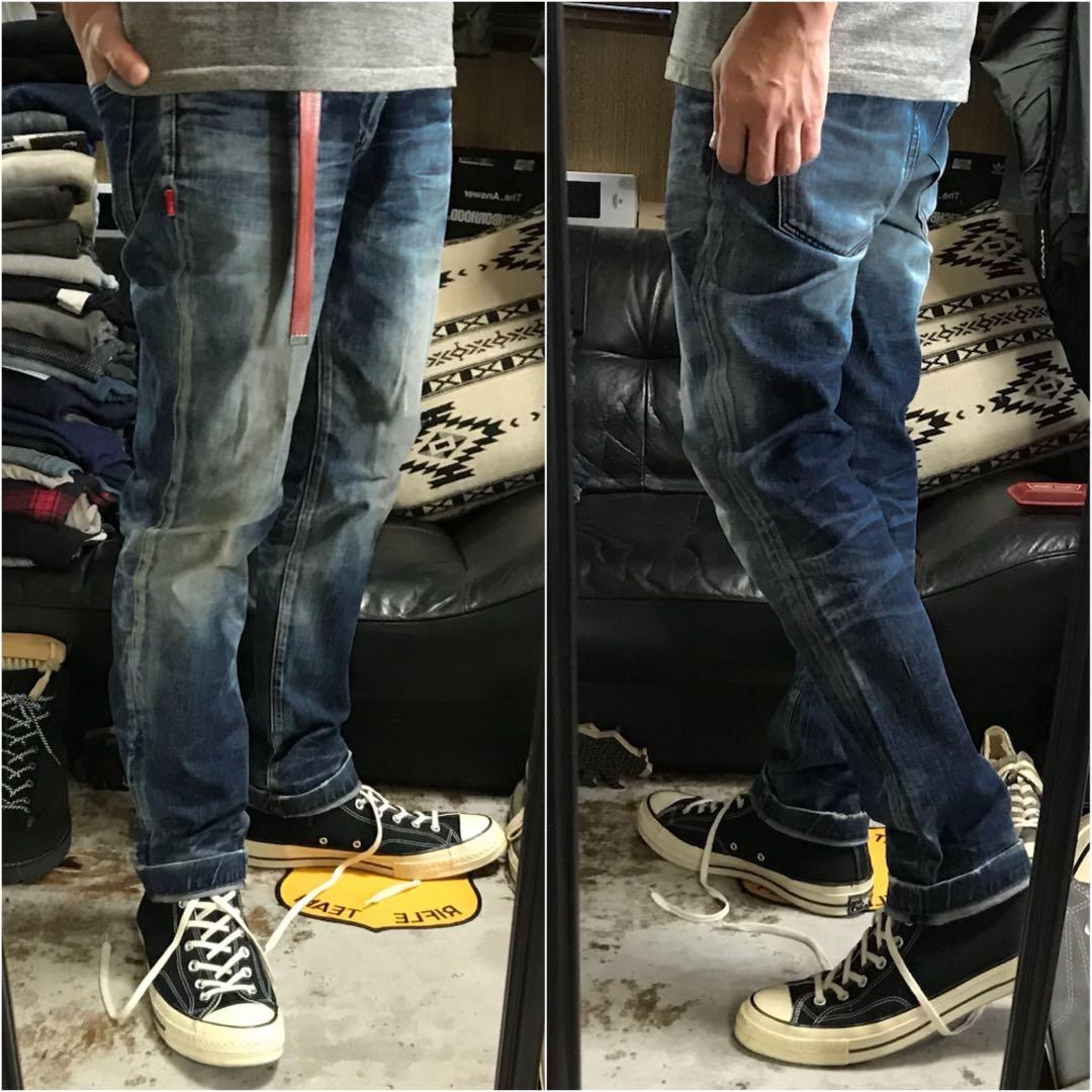 ［希少／完売モデル］M《★ WTAPS ★》美品 ヴィンテージフェード加工デニム