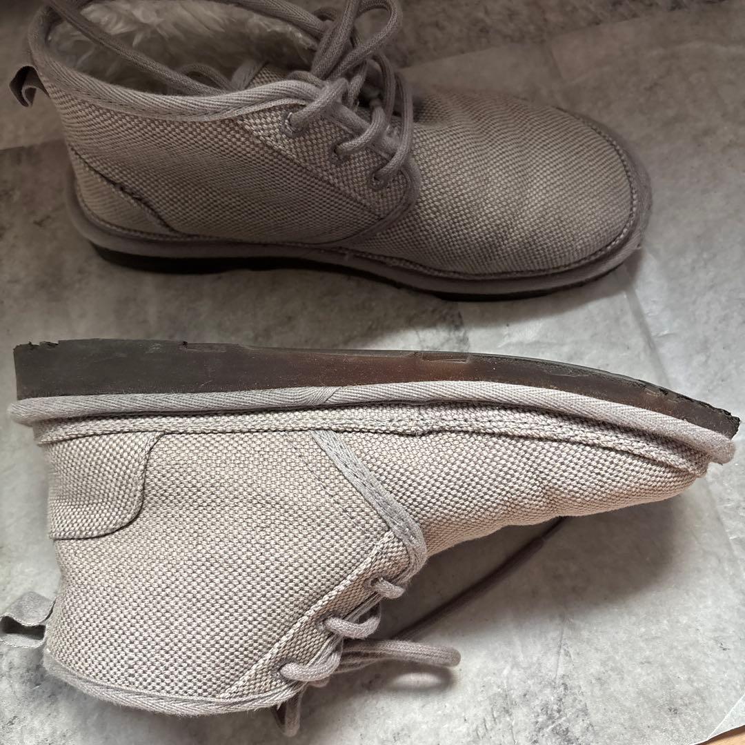 UGG アグ ニューメル ムートンブーツ レディース 24 グレー スニーカー風