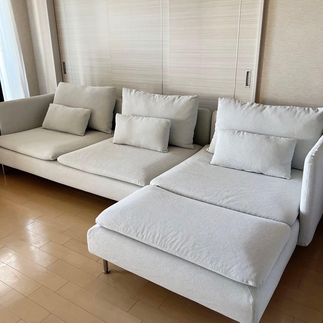 送料込み IKEA イケア ソファ ソーデルハムン ホワイト - メルカリ