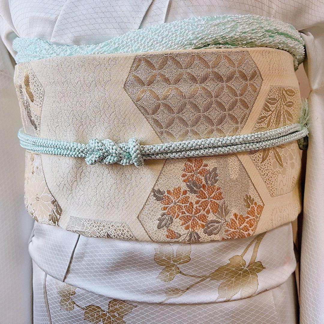 美品 訪問着 フルセット 本加賀友禅 裄66 葡萄 卒業式 入学式 M グレー