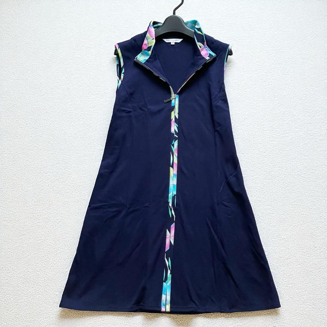 美品 レオナール ジップアップ ノースリーブワンピース トリム ネイビー 40 予約]リネンタッチノースリーブワンピース/ネイビー – Lumier