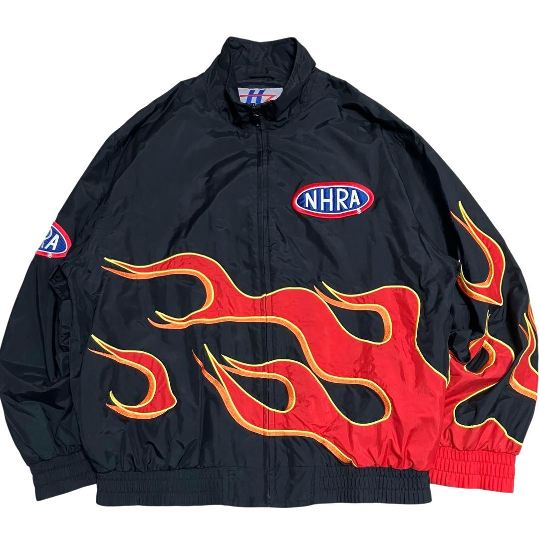90s NHRA ホットロッド Hot Rod フレイムパターン ジャケットM - メルカリ