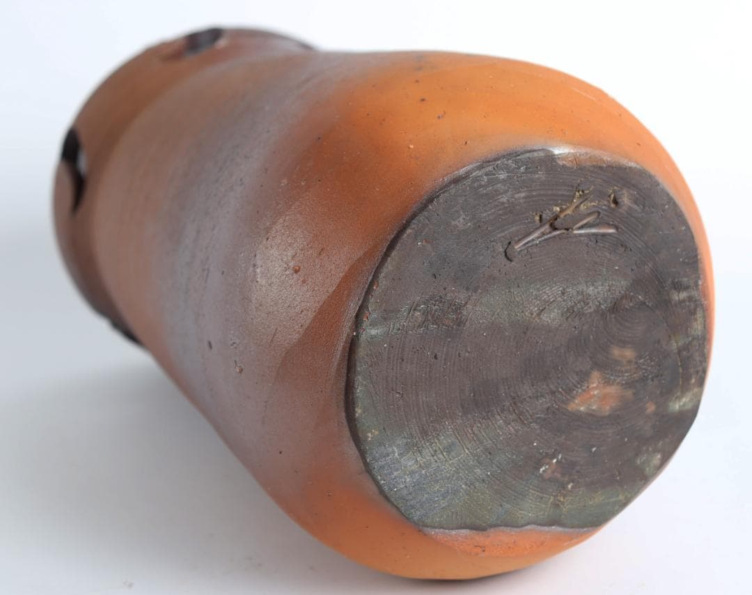 人間国宝『藤原雄』作 備前 月透し文 花器 花生 共箱 - メルカリ