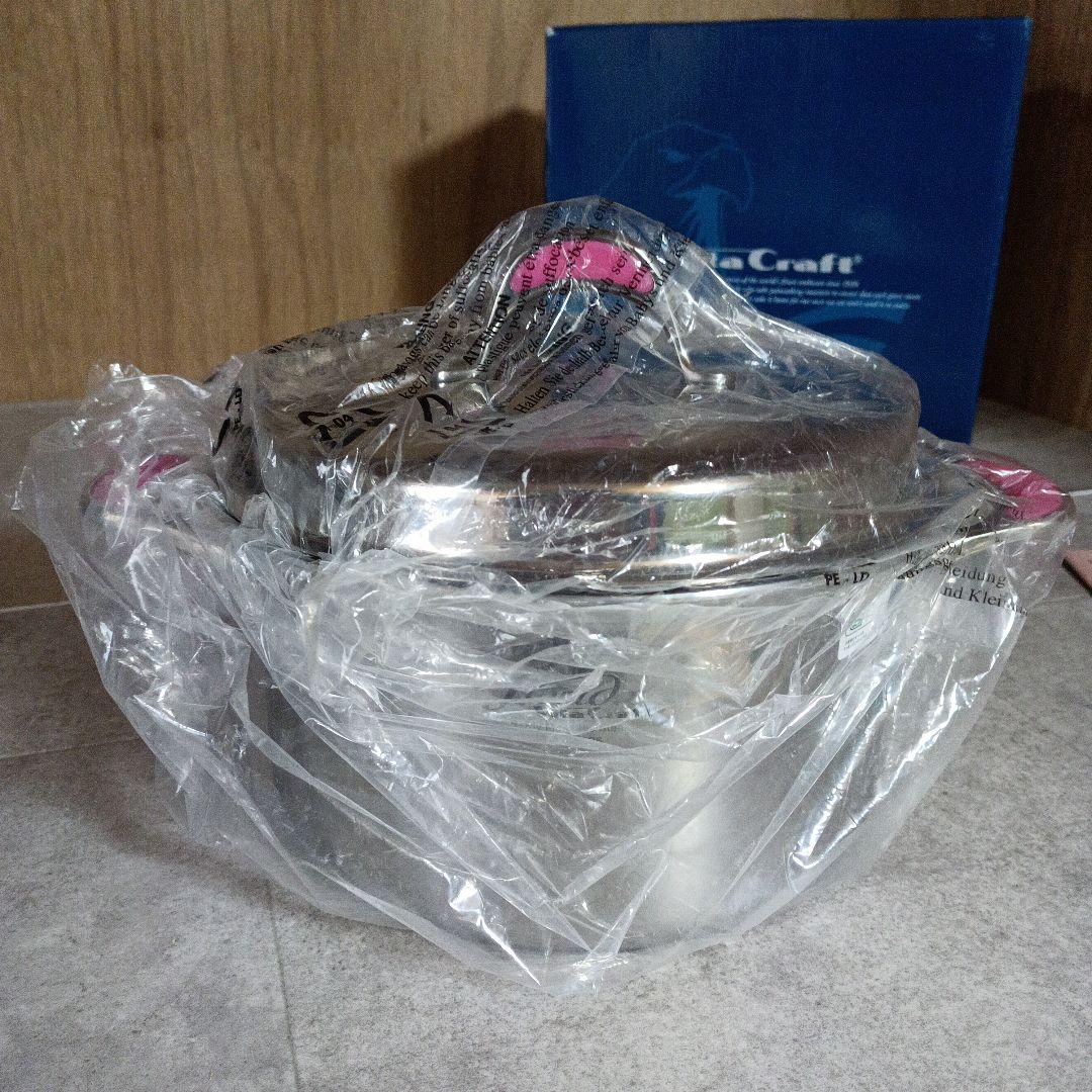 【希少・未使用】ビタクラフト　フロリダ　両手鍋　ピンク　4.0L