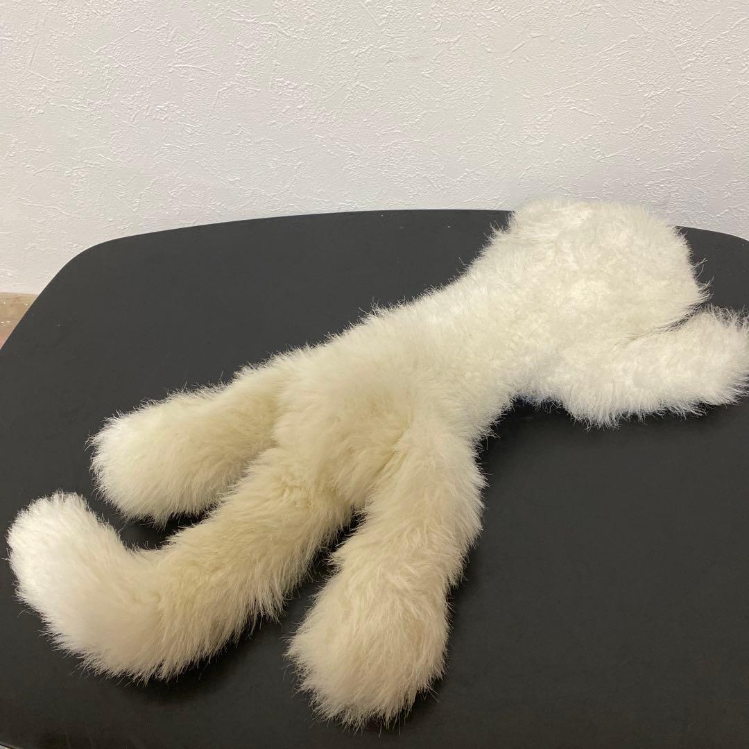 激レアサイズ！オオイケ 白いペルシャネコ ぬいぐるみ 希少 昭和レトロ