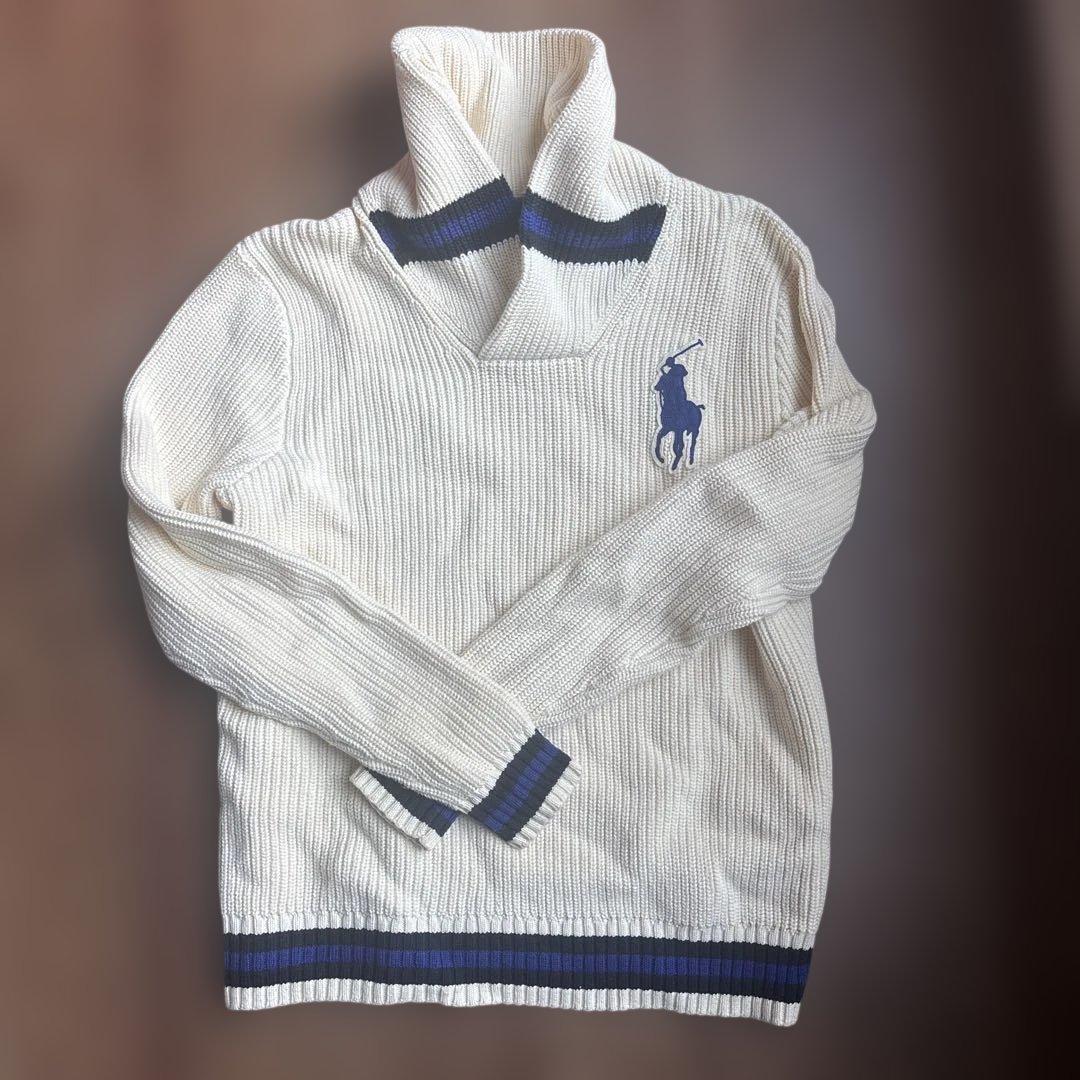 Polo Ralph Lauren アイボリーセーター XL $148 Polo Ralph Lauren Men's Cable-Knit Cotton Quarter-Zip Sweater