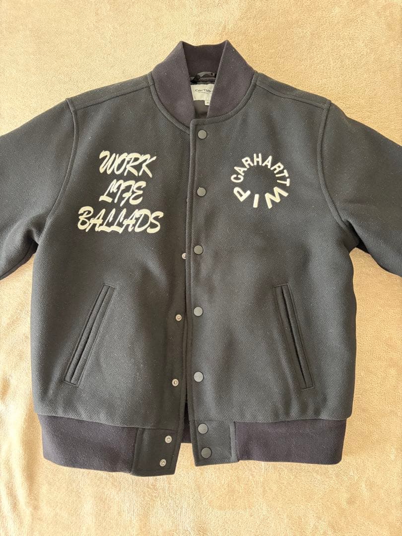 【補正済】Carhartt WIP Varsity Bomber Jacket 補正済】Carhartt WIP Varsity Bomber Jacket Black Carhartt WIP Work