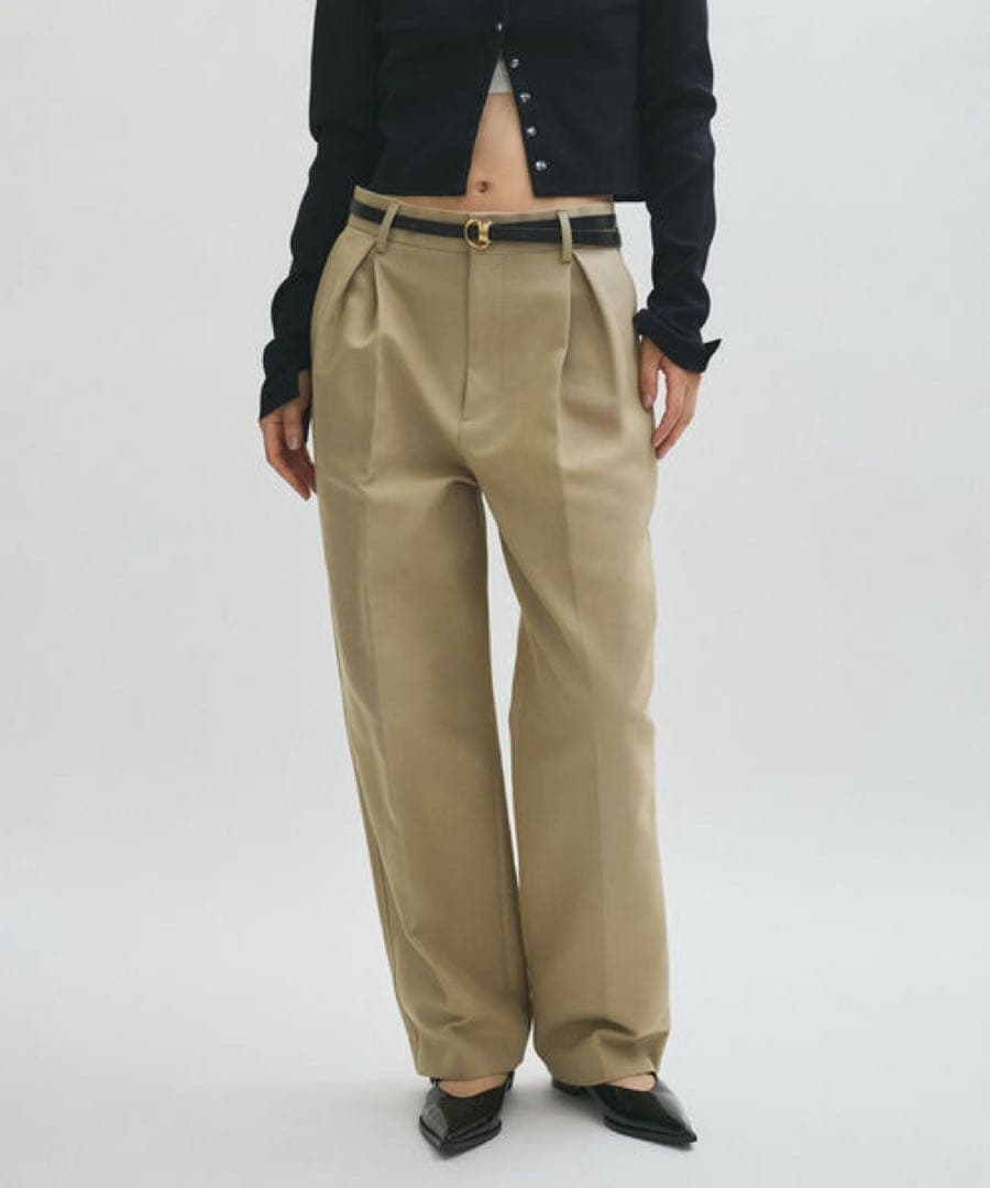 アダムエロペ　コットンダブルクロスパンツ ADAM ET ROPÉ FEMME(アダム エ ロペ ファム) / コットンダブルクロス