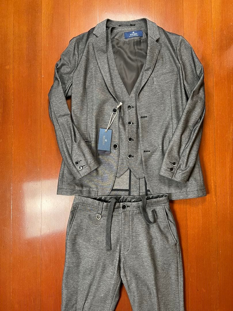 試着程度　SOLIDO ソリード　ストレッチコットン　セットアップ　3ピース 楽天市場】SOLIDO(ソリード)の通販