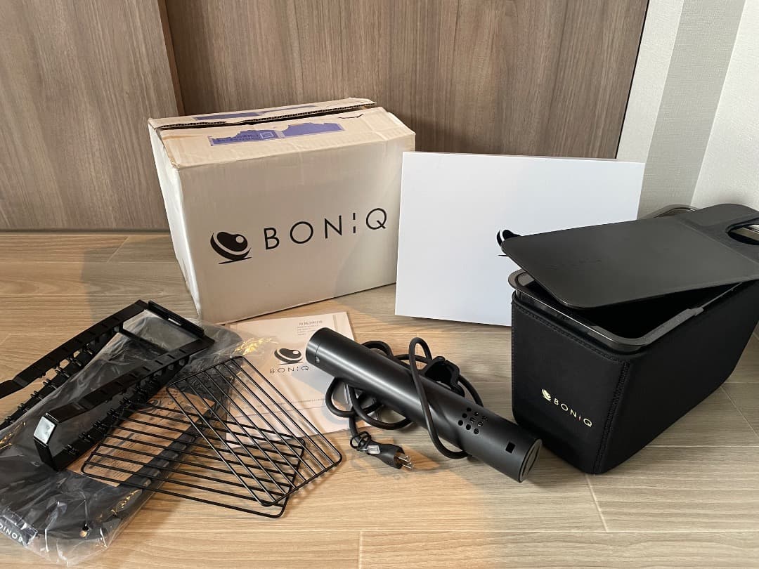 美品✨　保温ケースセット：BONIQ 2.0　低温調理器 ブラック 楽天市場】【公式】BONIQ 2.0(ボニーク) スターターセット 低温調理